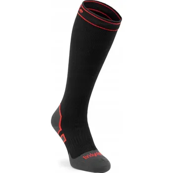 Pánské ponožky Vodotěsné Ponožky Bridgedale StormSock Heavy Knee - black/red 36-39