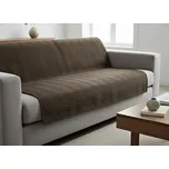 Přehoz na sedačku - pohovku EWITA tmavě béžová 170x210 cm, 200x220 cm Mybesthome Rozměr: 170x210 cm Režný vzhled