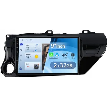 Auto Hi-Fi Autorádio Junsun s multimédii pro Toyota Hilux PickUp 2015-2020, 4G, 2+32GB