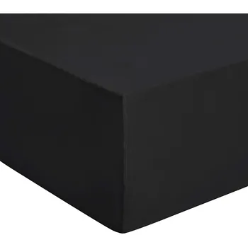 Prostěradlo Bavlna Prostěradlo natahovací 140 x 200 cm do ložnice, černé
