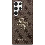 Guess PU 4G Metal Logo na Samsung Galaxy S24 Ultra (GUHCS24L4GMGBR) hnědý