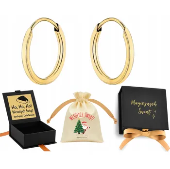 Náušnice zlato złocisto klasické kruhy 585 1,00 cm zlatá