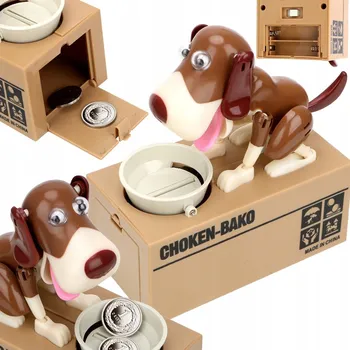 Pokladnička Interaktivní pokladnička, která požírá mince - Pejsek, Zlodějíček mincí, Automat