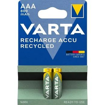 Článková baterie Varta Recycled HR03, AAA, 800mAh, Ni-MH, blistr 2ks (56813101402)