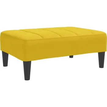 Taburet Podnožka, žlutá, 77x55x31 cm, samet