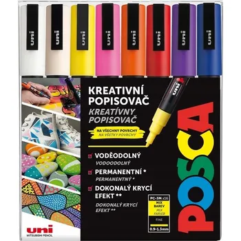 16 Ks volně ložený akrylový plakátový popisovač sada 16/1 POSCA PC-5M UNI