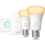 Philips Hue Bluetooth, 8W, E27, White Ambiance (2ks) + bridge + Switch (8719514291812)