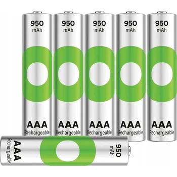Článková baterie Nikl-metalhydridové (NiMH) Nabíjecí Baterie GP AAA (R3) 950 mAh 6 ks