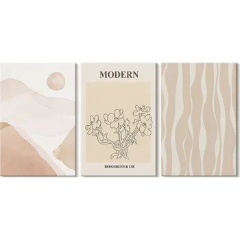 Obraz Sada obrazů na plátně Galerie Abstraktní tvary Barvy 3x 20x30 cm