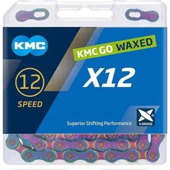 Řetěz na kolo Kmc X12 Aurora Modrý Waxed BOX řetěz + DÁREK