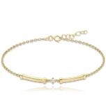 4256 MINET Zlatý náramek s tyčkami Au 585/1000 1,45g