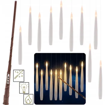 Svíčka Závěsné LED svíčky ovládané HŮLKOU, Sada 10 ks, MAGICKÉ svíčky