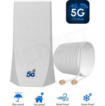 Televizní anténa VELKÁ VÝKONNÁ GSM Wi-Fi ANTÉNA 23 dBi DVOJITÝ KONEKTOR SMA LTE 3G 4G 5G Wi-Fi