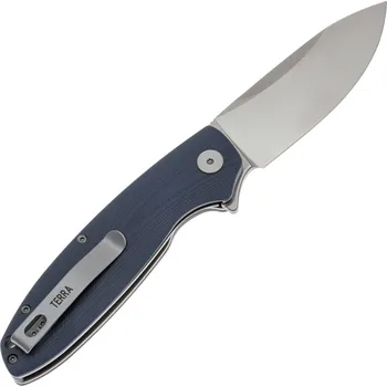 kapesní nůž PFB01BS Petrified Fish PFB01 Terra Satin D2 Blue G10