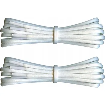 Vrták VOSKOVANÉ BÍLÉ tkaničky do bot 200 cm SILNÉ 0,5 Kulaté 5 mm G16-03