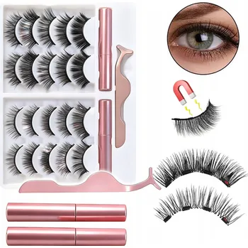 Péče o řasy a obočí MAGNETICKÉ ŘASY 10 PÁRŮ 3D PŘIROZENÉ LEHKÉ OPAKOVANĚ POUŽITELNÉ