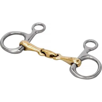 Vybavení pro koně START Udidlo pro koně Baucher 2xlomené plné 145 MM ŠEDÁ