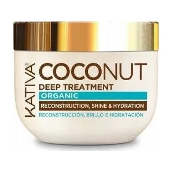 Vlasová regenerace Kativa Kokosová maska na vlasy BEZ SLS pro vlasy po keratinu s retinolem 250 ml