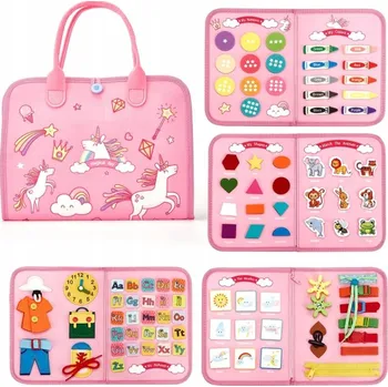 KREATIVNÍ FILCOVÁ MONTESSORI EDUKAČNÍ KNIŽKA 8v1 – ZÁBAVA HROU