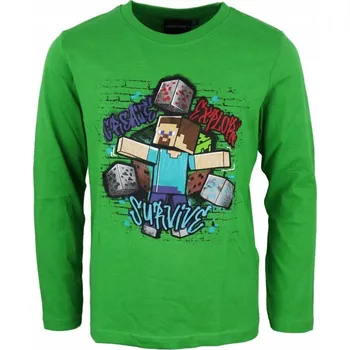 Chlapecké oblečení Tričko s dlouhým rukávem Minecraft Create Explore, velikost 140