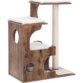 FEANDREA Strom pro kočky, 86cm, hnědo-bílý Kočičí strom