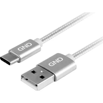 GND USB / USB-C, 1m, opletený (USBAC100MM08) titanium