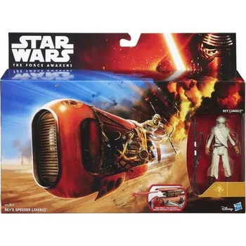 Figurka Figurka Star Wars E7 Rey a vozidlo třídy I, repulzorový skútr B3675/B3676