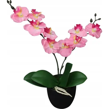 umělá květina Umělá orchidej vidaXL 244422 s květináčem, 30 cm