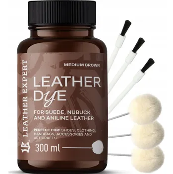 Leather Expert Barva na Semiš, Nubuk a Anilínovou Kůži 300ml - Středně Hnědá