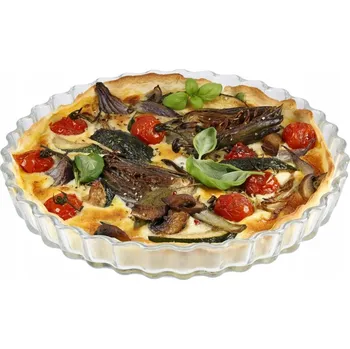 Forma na pečení Žáruvzdorná forma skleněná na pečení koláčů (tart) 27 x 3,5 cm