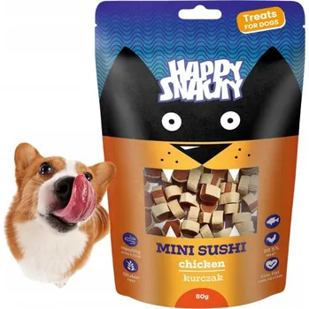 Pamlsek pro psa Happy Snacky MINI SUSHI S KUŘECÍM MASEM 80G