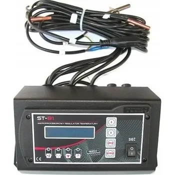 Kotel Tech regulátor pro kotel na tuhá paliva, černý ST-81