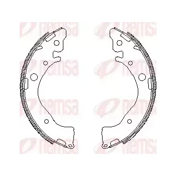 Brzdová destička REMSA Brzdové pakny RMS 4587.00