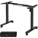 SONGMICS Výškově nastavitelný elektrický stůl, (86-130)×60×(71.5-117)cm, černý Stojící stůl