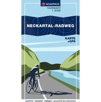 KOMPASS Fahrrad-Tourenkarte Neckartal-Radweg 1:50.000 [DE] (2025, Volné listy, Kompass Karten GmbH)