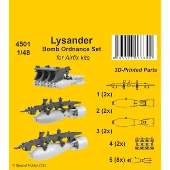 Plastikový model CMK 1/48 Lysander Bomb Ordnance Set (AIRFIX)