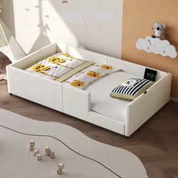 Postel Jednolůžková dřevěná postel Arhatreya 90x200 cm bílá