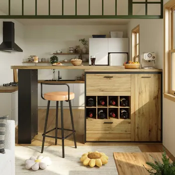 Jídelní stůl Rozkládací jídelní stůl 138 x 39 x 105 cm, kuchyňský kredenc, imitace dřeva