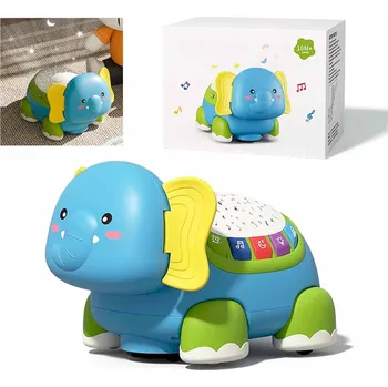 Hračka pro nejmenší UTÍKAJÍCÍ LEZOUCÍ SLON INTERAKTIVNÍ HRAČKA CHODÍCÍ HUDBA A PROJEKCE