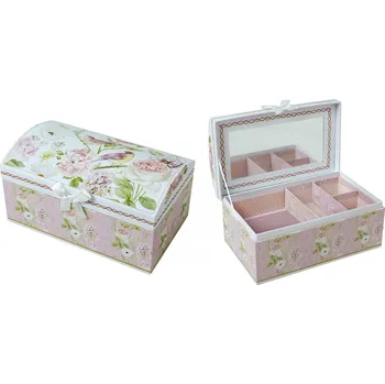Šperkovnice LIVELLO Šperkovnice Na Bižuterii Organizér Kufřík Krabička se zrcátkem 20 cm