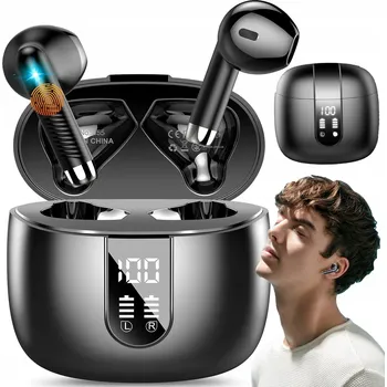 Sluchátka BEZDRÁTOVÁ SLUCHÁTKA DO UŠÍ IPX7 ENC BLUETOOTH 5.3 ČTYŘI MIKROFONY