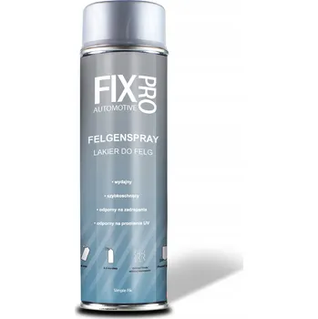 Barva ve spreji FixPro LAK NA KOLA STŘÍBRNÝ PROFESIONÁLNÍ SPREJ 500ml