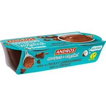 Andros Gourmand & Végétal Čokoládový pěnový dezert na kokosovém základě 2x55g 110g