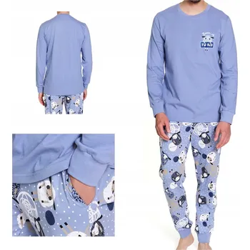 Pánské pyžamo Doctor Nap Pánské pyžamo DOCTOR NAP 7347 s dlouhým rukávem, velikost M