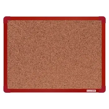 Kancelář Korková tabule boardOK, 60 x 45 cm, červená