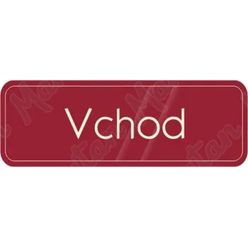 Kancelář Vchod, samolepka 200 x 70 x 0,1 mm, průhledná bílá