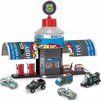 autíčko Alltoys Benzínová pumpa pro auta Policie