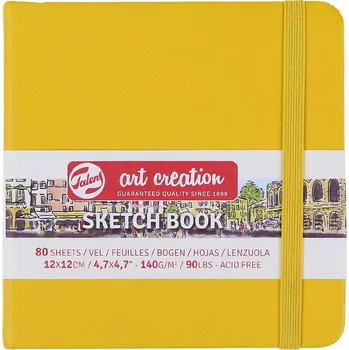 Skicák Art Creation žlutý, 140 g/m2, 80 stran - 12 x 12 cm