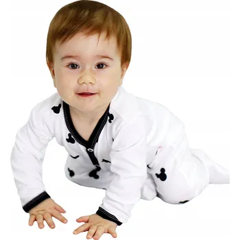 Kojenecký overall OVERAL overal rozepínací standard Myška bílá vel. 92 KLEKLE