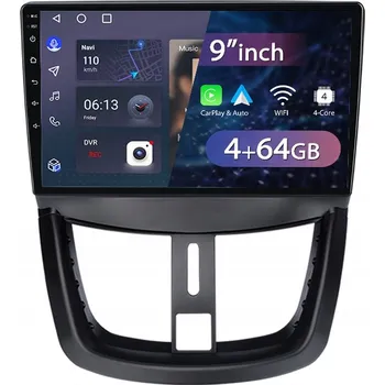 Auto Hi-Fi Autorádio Junsun multimédia pro Peugeot 207 2006-2015 4+64GB